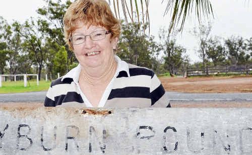 Leyburn Historical Society member Mary Hamblin is relieved the group has the 149-year-old Leyburn Pound sign as most the site (in the background right) was ‘accidentally’ demolished by council earlier this week. Leyburn Historical Society member Mary Hamblin is relieved the group has the 149-year-old Leyburn Pound sign as most the site (in the background right) was ‘accidentally’ demolished by council earlier this week.